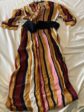 zara woman studio striped multicolor dress size m $129