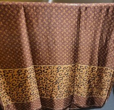 LOUIS VUITTON - Two Toned Animal Print Monogram Long Silk Scarf