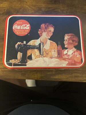 Coca Cola  Its Pause Time Mother  Style Collectible Tin Box 1993 Vintage