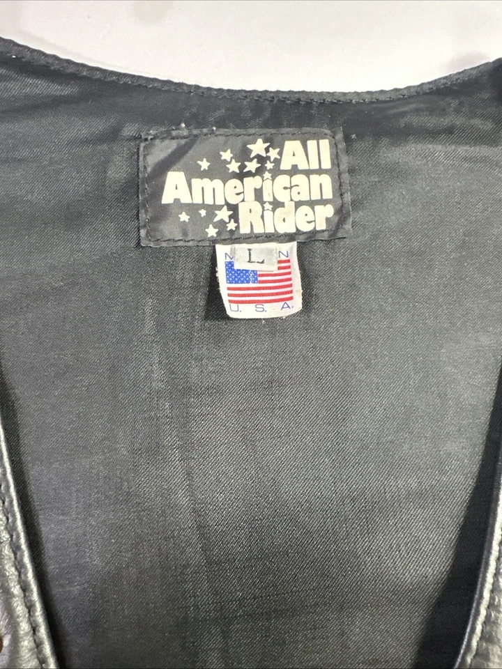 American Made L женщин кожаный жилет змея кожи инкрустация редкая Harley Davidson булавки - Изображение 2 из 4