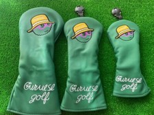 Malbon Golf Green Headcover 3pcs Set Driver Fairway UT Club Unique Design New