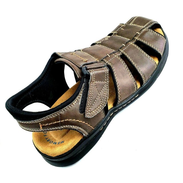 Dockers Men Fisherman Sandals Brown Cushion Memory Fusion Footred 9 M