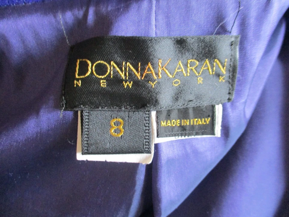 Chaqueta Blazer Vintage Donna Karan Talla 6 Mujer Púrpura Cachemira Bld Hecha en Italia Foto 4 de 4