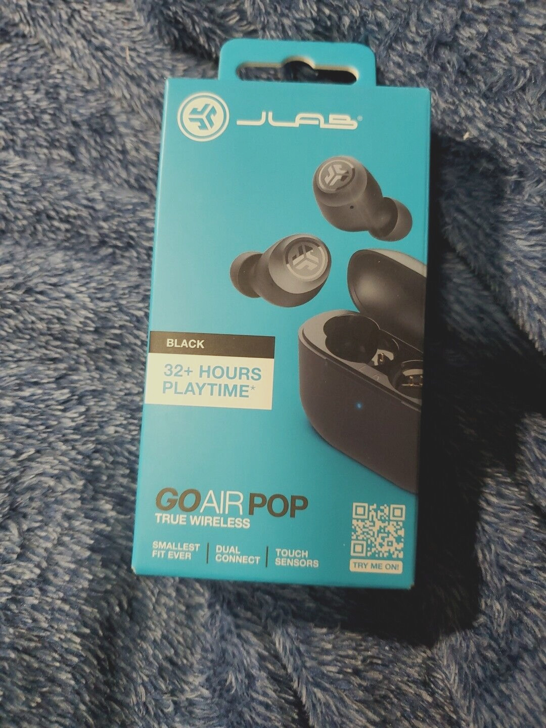 NEW JLab GO AIR POP True Wireless black Earbuds Smallest fit ever 32+ hours play