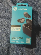 NEW JLab GO AIR POP True Wireless black Earbuds Smallest fit ever 32+ hours play