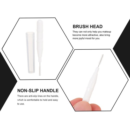 20 Pcs Brush between Eyebrow Travel Spoolies for Eyebrows Brushes Makeup - Imagen 5 de 11