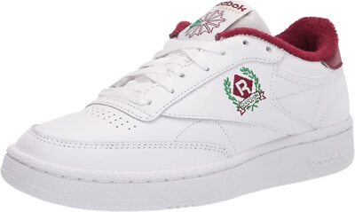 Reebok Club C 85 Men's Shoes | White/White/Classic Burgundy | Size 5.5-12 H05810
