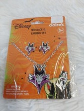 Claire's Disney Villains "Maleficent" Necklace Post Earring Set BNWT