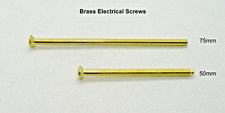 Brassed Electrical Screws for fixing Sockets Plugs or Switches 75mm/ 50mm L M3.5