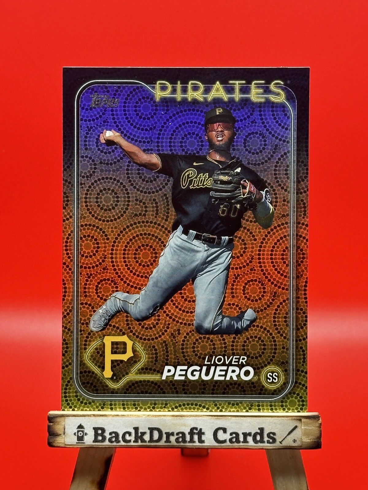 2024 Topps Series 2 Liover Peguero 542 Holiday Foil Parallel SP