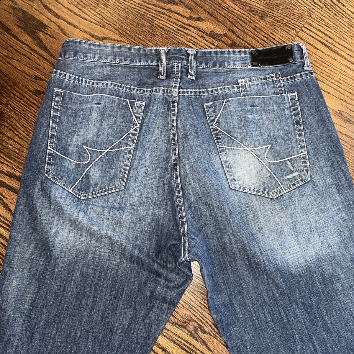 Kenneth Cole Reaction Mens Straight Leg Denim Jeans 34 X