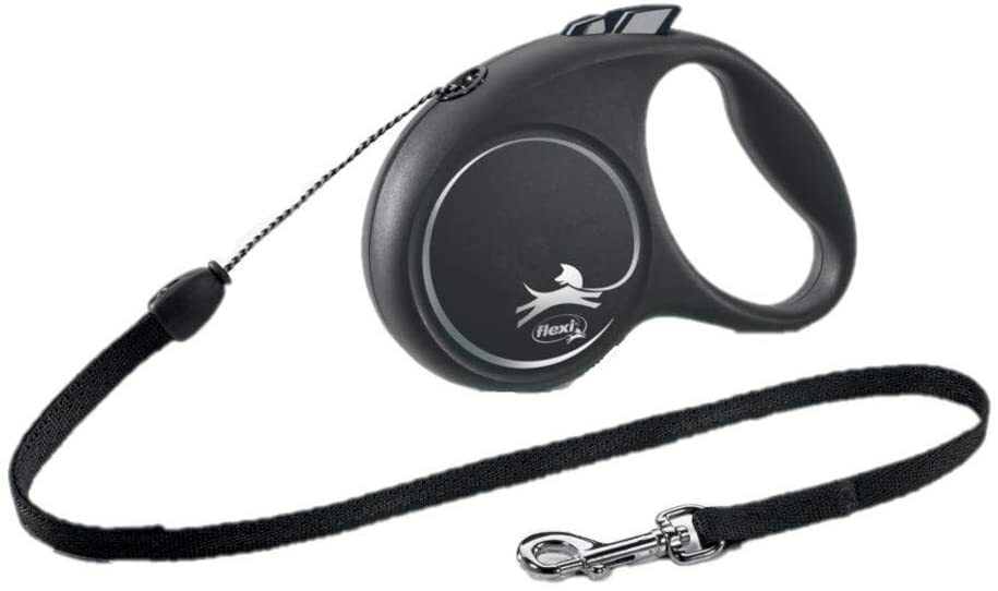 Dog Flexi Lead Leash Extender Extending Cord 5m Black  Small (may differ )