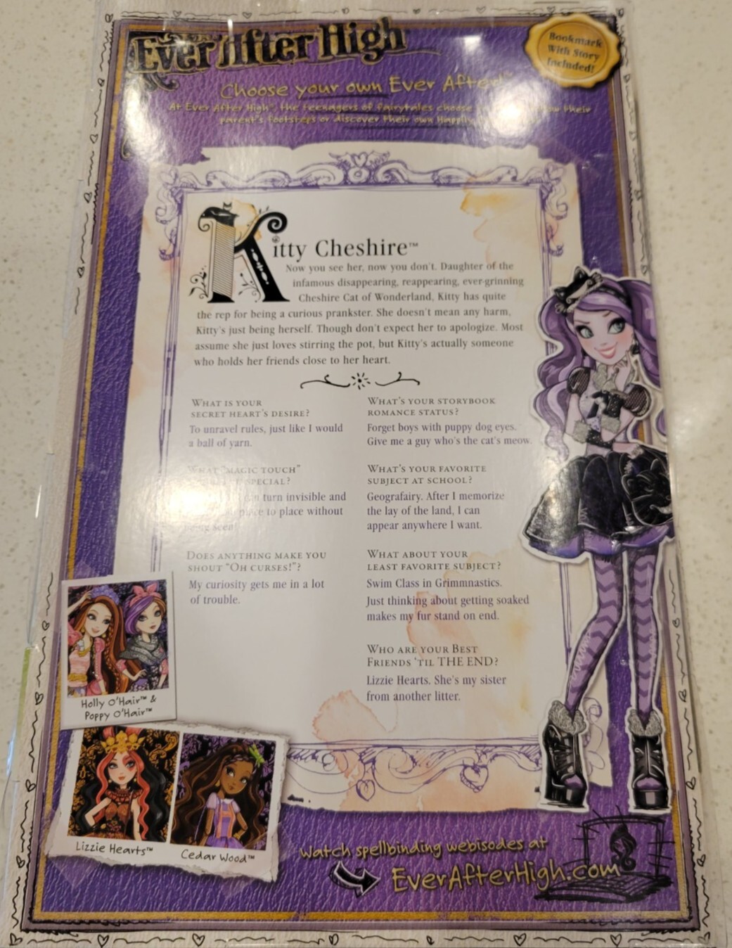 NEW Ever After High Kitty Cheshire Daughter of the Cheshire Cat Doll 2014 Mattel