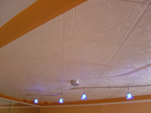 In Pairs R30a Lot Of 24pcs White, Styrofoam Glue Up Ceiling Tiles