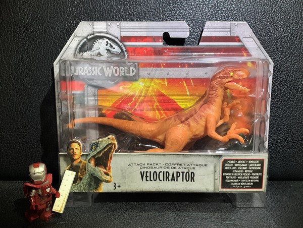Jurassic World Figur Velociraptor Attack Pack Mattel Neu Ovp Misb Dino Raptor-image