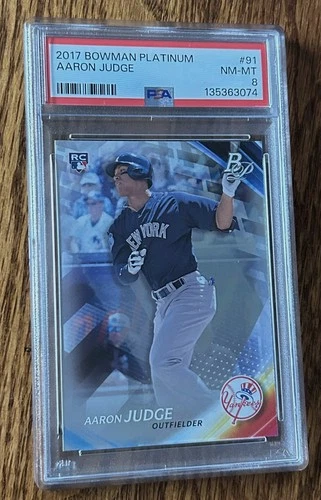 2017 Bowman Platinum Aaron Judge Rookie #91 PSA 8 NM-MT New York Yankees
