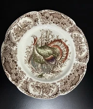 Johnson Bros WILD TURKEYS  Native American 8" SALAD PLATE Windsor Ware FALL Home