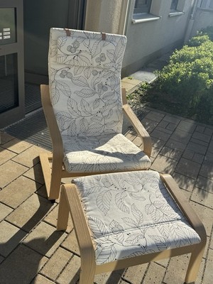 Ikea POÄNG Sessel + Hocker