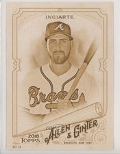 2018 Allen & Ginter Topps.com Online Exclusive 5x7 Gold 5/10 Ender Inciarte 1u6