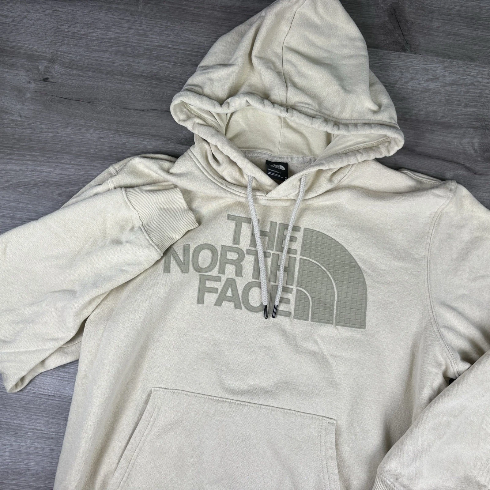 North Face Hoodie Mens Medium Oversized Long Sleeve Hooded Textured Logo Pockets