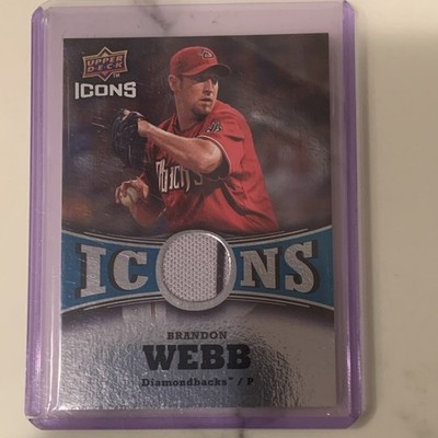Upper Deck Icons 2009 Brandon Webb Memorabilia Arizona Diamondbacks IC-WB