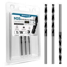 3Pcs 1/16 Inch Drill Bit - Industrial M35 Cobalt Titanium Aluminum