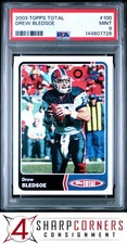 2003 TOPPS TOTAL #100 DREW BLEDSOE BILLS POP 1 PSA 9