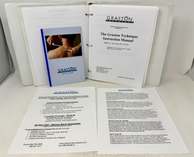 2001 2nd Ed. Graston Technique Instruction Manual Binder Book M. Terry Carey, MS