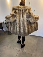 Schöne LONG-Pelzjacke od. Kurzmantel  aus echten  kanad. KOJOTEN-Fellen 42/44 