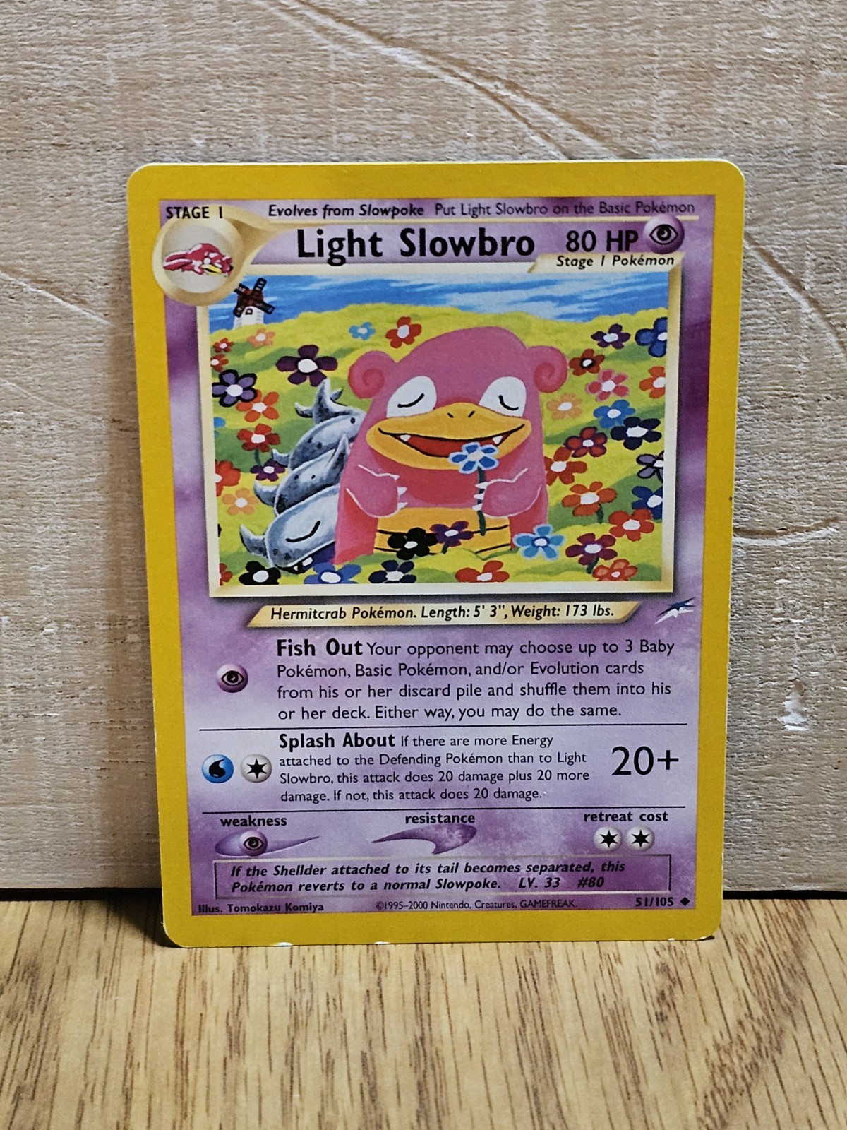 Neo Destiny Light Slowbro Non Holo Pokemon Card 51/105