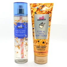 Bath & Body Works CEREAL MILK SOFT SERVE Body Cream Fragrance Mist For Body Hair