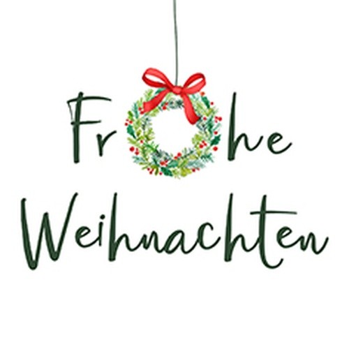 20 Servietten Kleiner Kranz Frohe Weihnachten Schrift Schleife Ilex Deko 33X33Cm-image