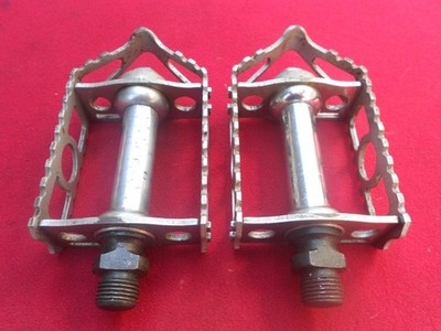 Vintage Raleigh Industries Stahl Pedale 40er 50er Record Ace Reg Harris Eroica