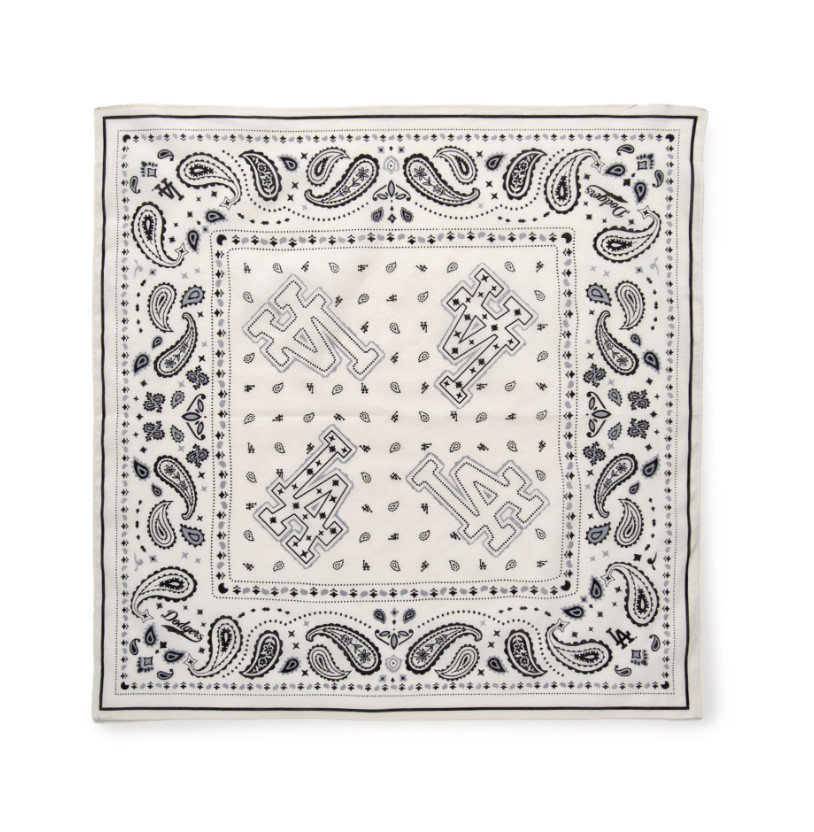 MLB Korea Paisley Bandana Los Angeles Dodgers Headband Hair Tie Scarf Accessory 6690₽