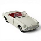 Vintage Dinky Toys 113 MGB Roadster Diecast England White Red Interior