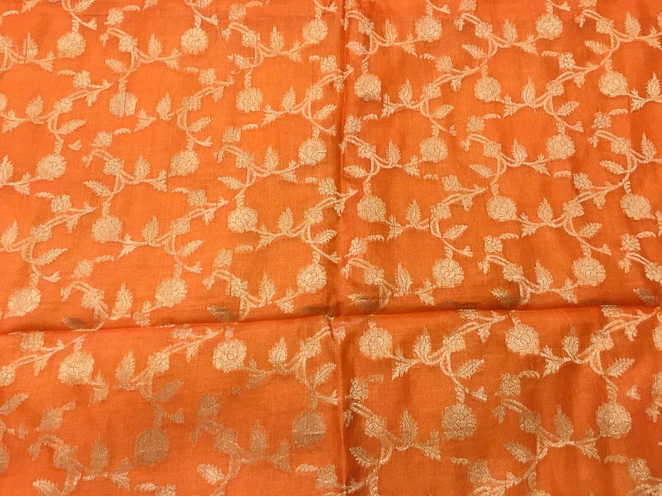 Sari de seda pura Tussar 100 % seda vintage tela india reciclada TSS3125 Foto 3 de 4