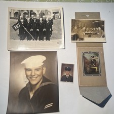 1950s-Military 5-Photos Portrait-Various Years Military Black White Handsome