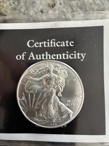 2015 American Silver Eagle BU 1 Oz Coin US $1 Dollar Mint Uncirculated Brilliant