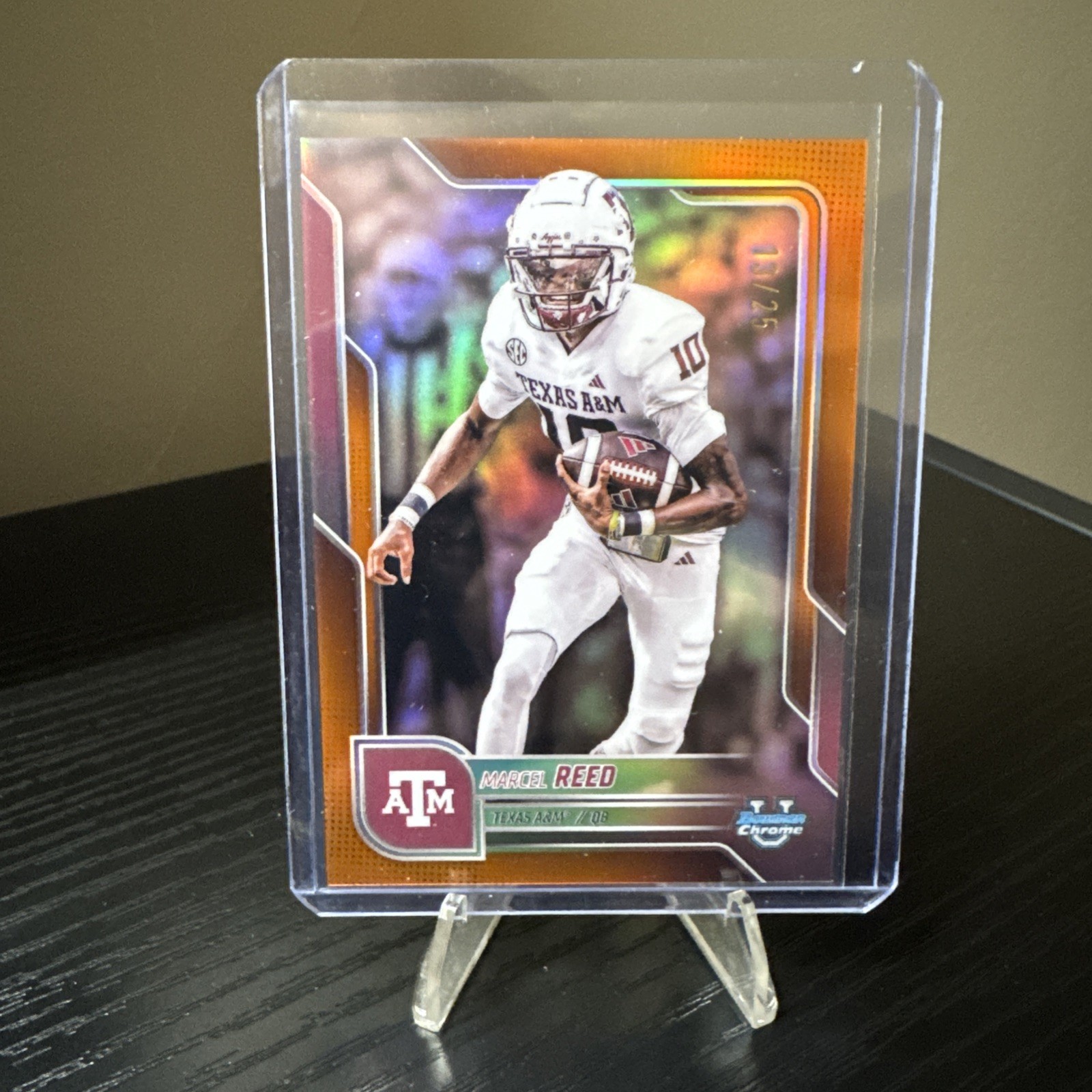 2025 Marcel Reed Bowman Chrome U RC #133 Orange Refractor 11/25 SSP