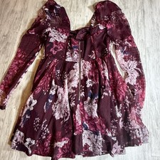 Babydoll Corset Drress Floral Mini Cottagecore Fairy Whimsygoth Medieval Sz XL