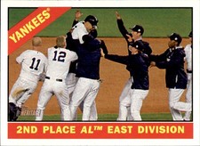 2nd Place AL East Division 2015 Topps Heritage #92 New York Yankees Card