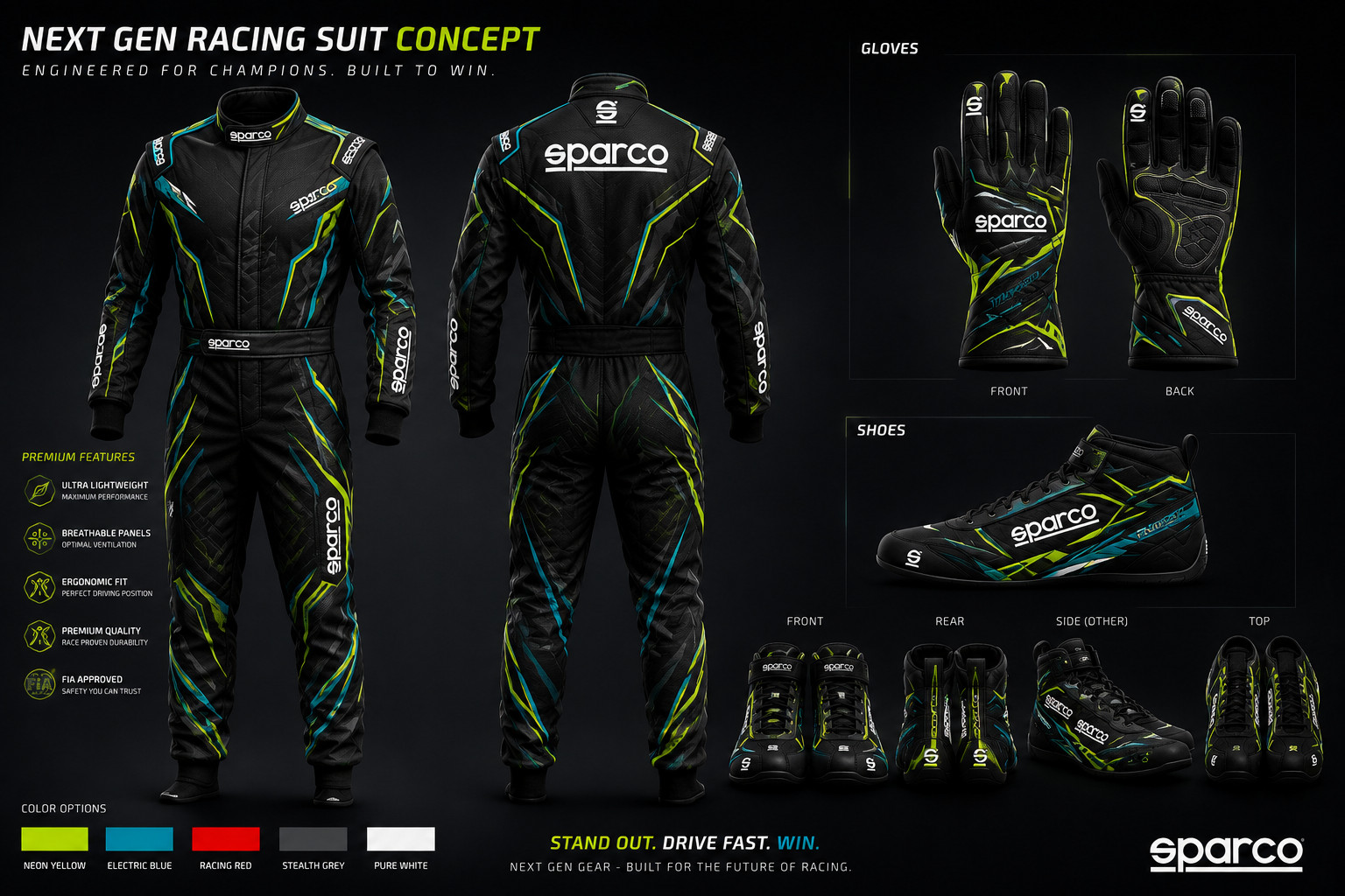 Tuta da corsa professionale Go Kart CIK/FIA livello 2 omologata con guanti e scarpe.