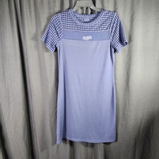 Michael Kors Women Periwinkle Mesh Overlay Knit Dress XS Modern day to night