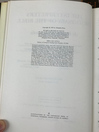 The Interpreter's Dictionary of the Bible Complete 5-Volume Set 1962/1976 - Picture 10 of 21