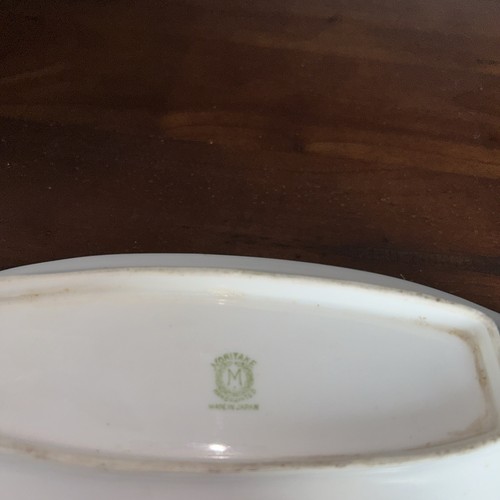 Piatto o bigiotteria vintage a forma di barca Noritake dipinto a mano fatto in Giappone - Foto 7 di 8