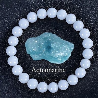 Handmade 8mm Natural Edelstein Runde Perlen Stretch Energie Armband Schmuck
