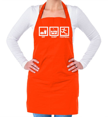 Eat Sleep Football - Unisex Erwachsene Schürze - Spieler Fußball Footie Liebe Fan Team