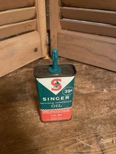 Vintage Singer Sewing Machine Oil Can 4 oz Tin 30¢ Price Made in USA