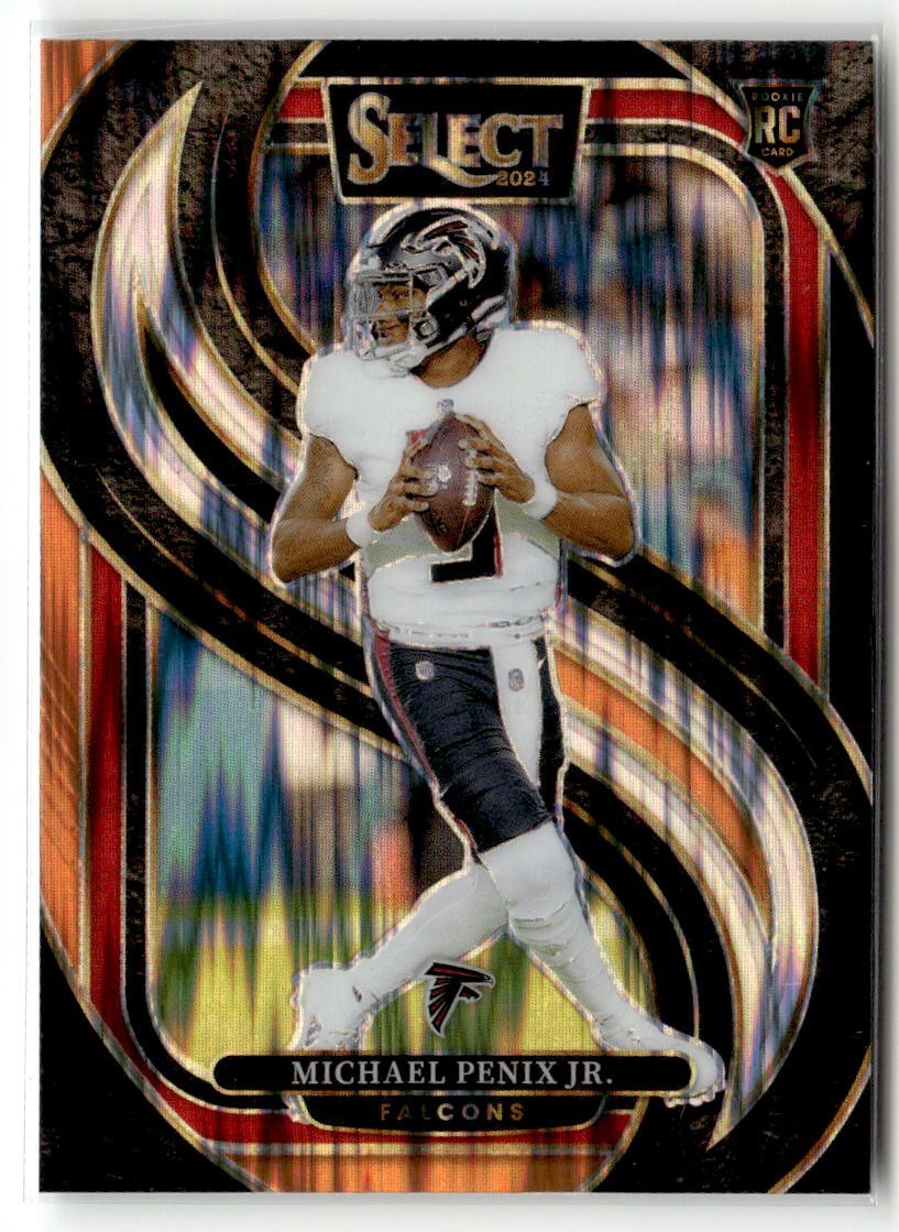 Michael Penix Jr. 2024 Panini Select Black & Orange Prizm Shock #110