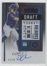 2020 Panini Contenders Pick Draft Ticket Blue 63/99 Daniel Cabrera Auto 0c2